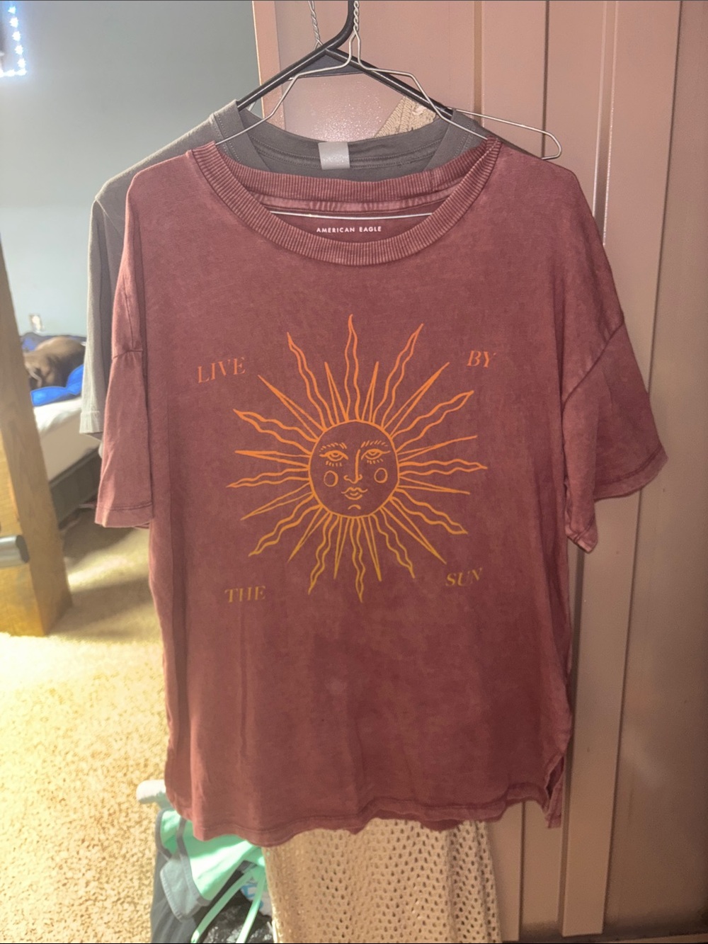 American Eagle Outfitters Men's Sun Graphic Tee - Rust